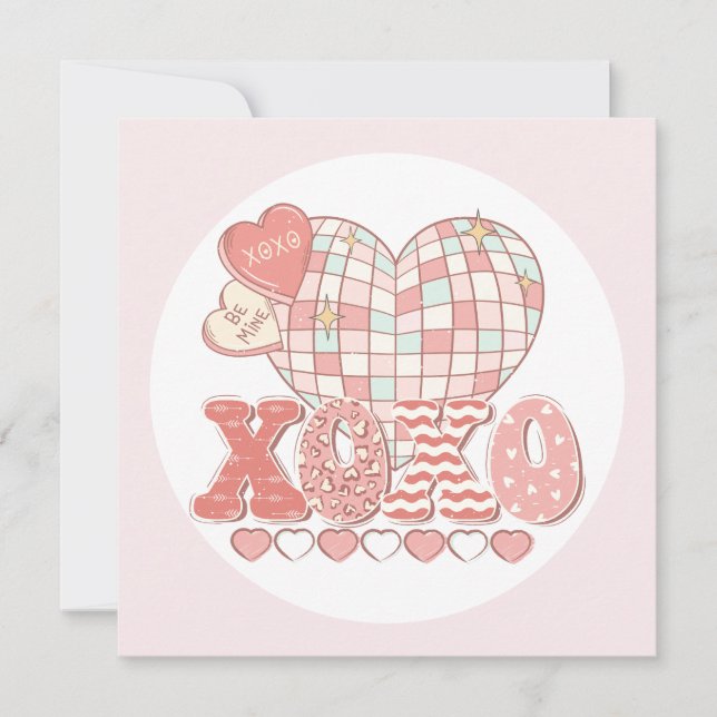 Xoxo retro Valentine's day Card (Front)