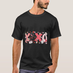 Xoxo Stethoscope Valentine Rn Pct Cna Nurse Nurse T-Shirt