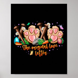 Xoxo The Orginal Love Letter Bunny Easter Day For  Poster