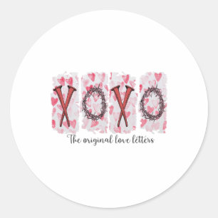 Xoxo The Original Love Letters, Jesus Christian Va Classic Round Sticker