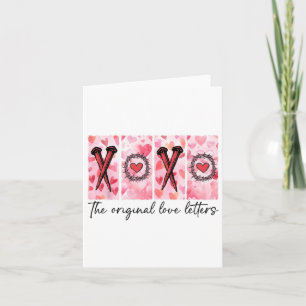 Xoxo The Original Love Letters Retro Checked Valen Card