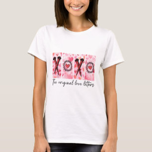 Xoxo The Original Love Letters Retro Checked Valen T-Shirt