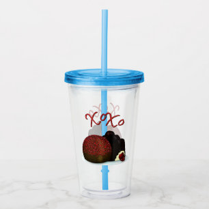 XOXO Valentine Bonbon and Dark Chocolate Acrylic Tumbler