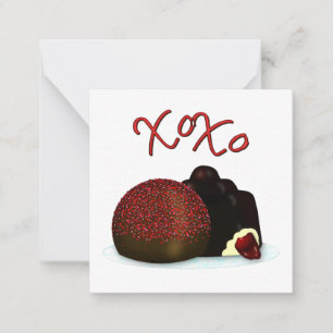 XOXO Valentine Bonbon and Dark Chocolate Card