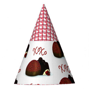 XOXO Valentine Bonbon and Dark Chocolate Party Hat