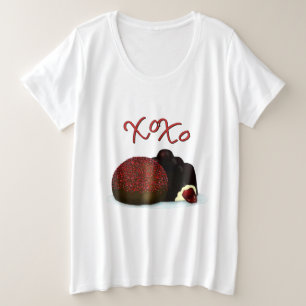 XOXO Valentine Bonbon and Dark Chocolate Plus Size T-Shirt