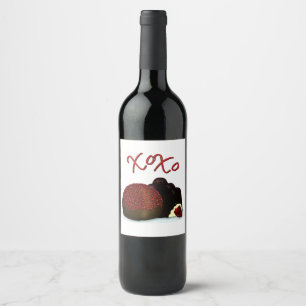 XOXO Valentine Bonbon and Dark Chocolate Wine Label