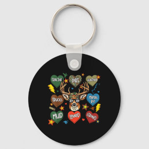 XOXO Valentine Buck Camo Deer Retro Hunting Boys Key Ring