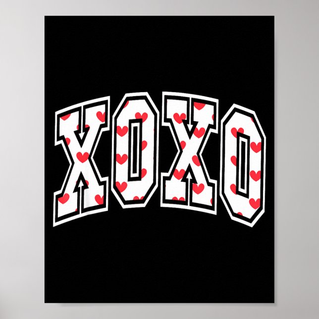 Xoxo Valentine Heart Retro Valentine For Men Women Poster (Front)