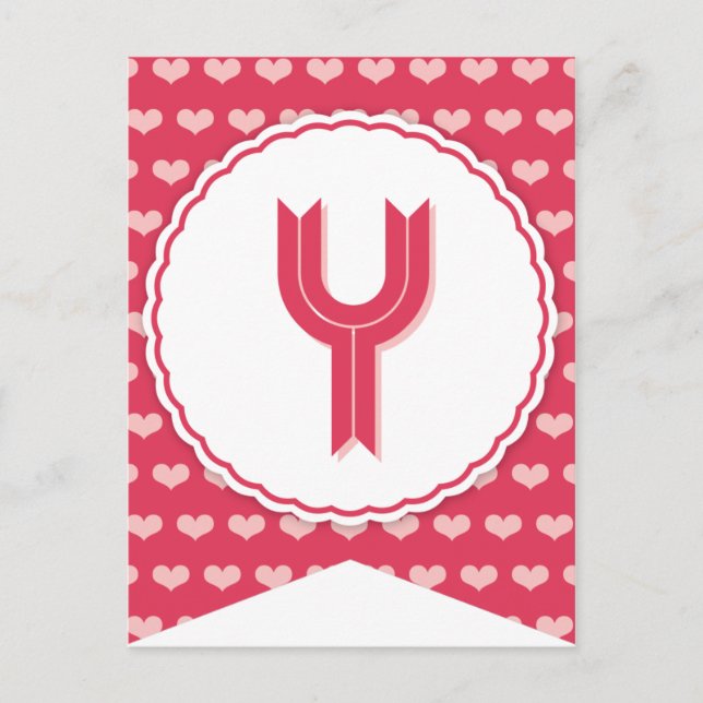 XOXO Valentine Party Flag Bunting Banner Y Holiday Postcard (Front)