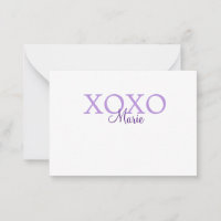 Xoxo valentine's day add name purple pastel minima
