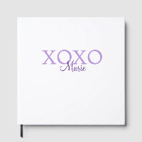 Xoxo valentine's day add name purple pastel minima