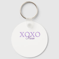 Xoxo valentine's day add name purple pastel minima