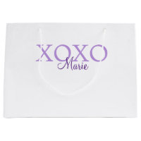 Xoxo valentine's day add name purple pastel minima