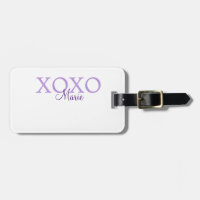 Xoxo valentine's day add name purple pastel minima