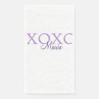 Xoxo valentine's day add name purple pastel minima