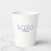Xoxo valentine's day add name purple pastel minima