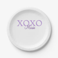 Xoxo valentine's day add name purple pastel minima