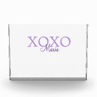 Xoxo valentine's day add name purple pastel minima