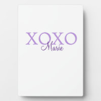 Xoxo valentine's day add name purple pastel minima