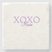 Xoxo valentine's day add name purple pastel minima