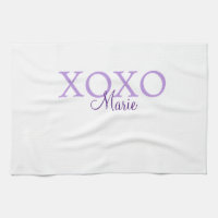 Xoxo valentine's day add name purple pastel minima