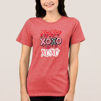 XOXO Valentine's Day Design Tri-Blend Shirt
