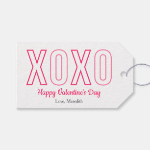 XOXO Valentine's Day Heart Pattern Gift Tags
