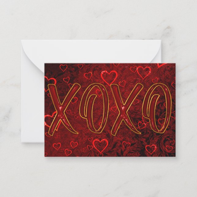 XOXO Valentine's Day Note Card (Front)