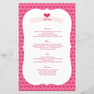 XOXO Valentine's Day Party Menu Decor Set