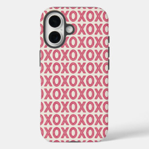 XOXO Valentines Day Pattern iPhone 16 Case