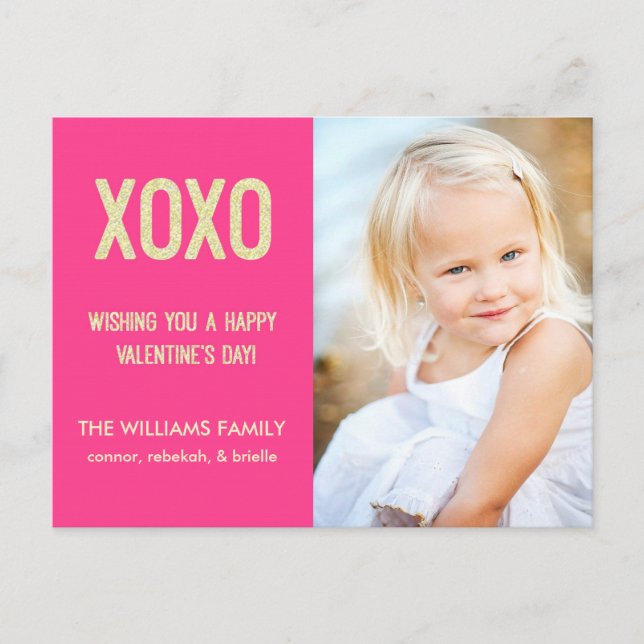 XOXO Valentine's Day Postcard (Front)