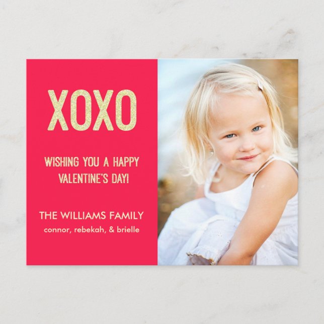 XOXO Valentine's Day Postcard (Front)