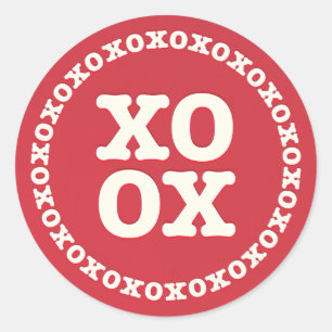 XOXO Valentine's Day Sticker Red