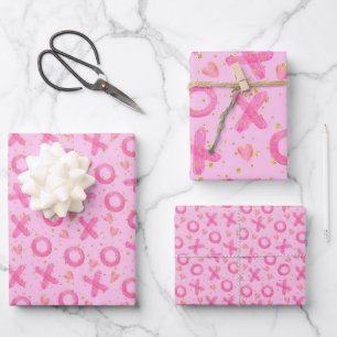 XOXO Valentine's Day Wrapping Paper Sheet