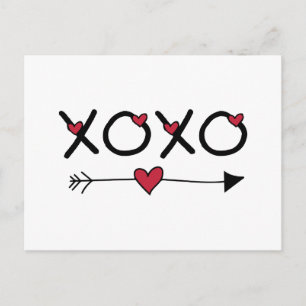 XOXO Valentines Holiday Postcard