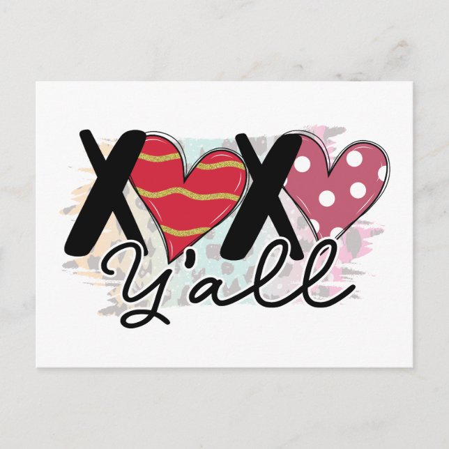 XOXO Valentines Holiday Postcard (Front)
