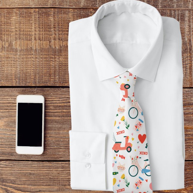 XOXO Valentines Personalizable Tie (Creator Uploaded)