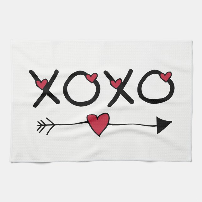 XOXO Valentines Tea Towel (Horizontal)