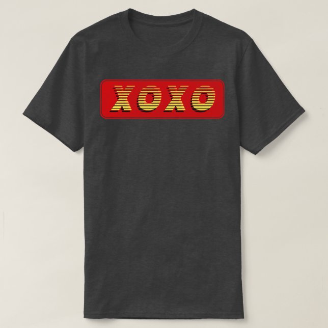 XOXO Vintage Retro Text T-Shirt (Design Front)