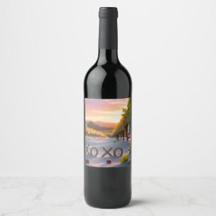 XOXO Wine Design: Celebrate Love and Elegance Label