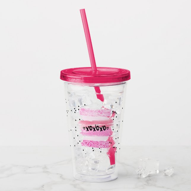 xoxoxo acrylic tumbler (Front Ice)