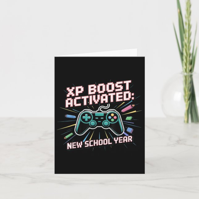 Xp Boost, New School Year, Back To School, Gen Z A Card (Front)