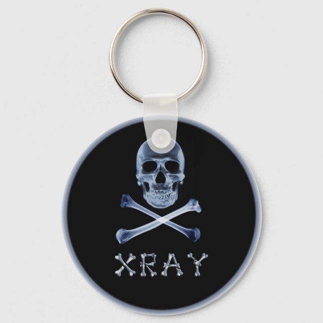 XRAY PIRATE Flag RADIOLOGY JOLLY ROGER Key Ring (Front)