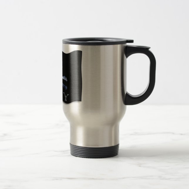 XRAY PIRATE Flag RADIOLOGY JOLLY ROGER Travel Mug (Right)