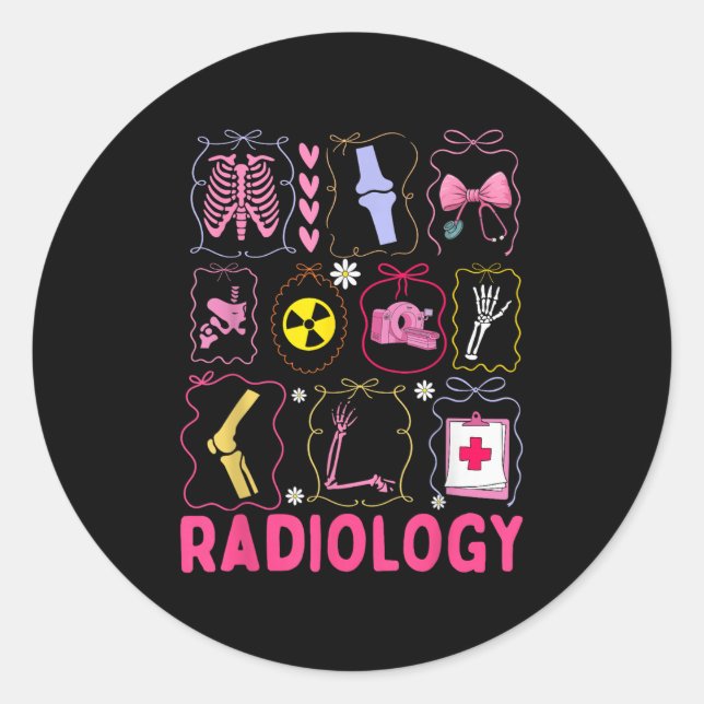 Xray Rad Tech Radiology Healthcare Appreciation Te Classic Round Sticker (Front)