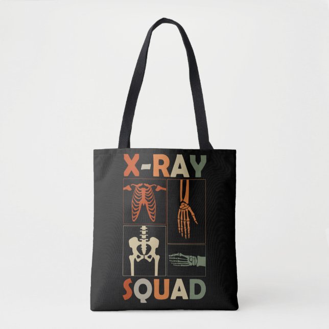 Xray Skeleton Bones Radiologist Funny Radiology Tote Bag (Front)