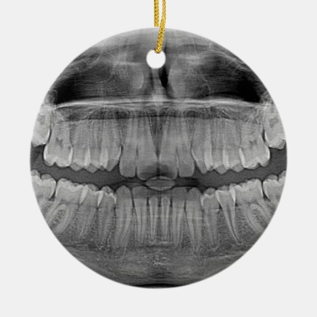 Xray Smile Ceramic Tree Decoration (Front)