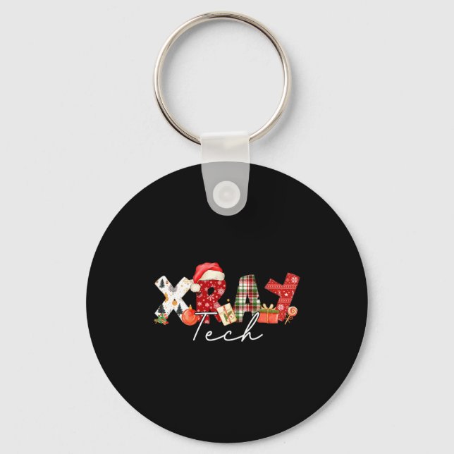 Xray Tech Christmas Bow Rad Tech Radiology Gift Me Key Ring (Front)