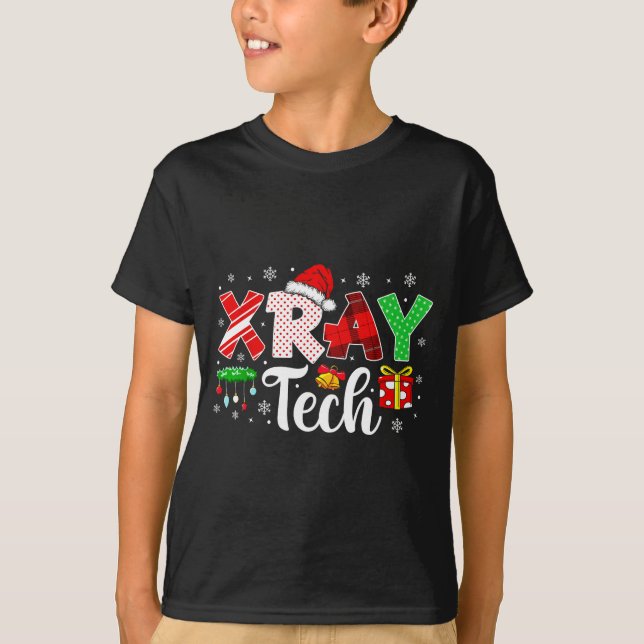 Xray Tech Christmas Bow Rad Tech Radiology Men Wom T-Shirt (Front)